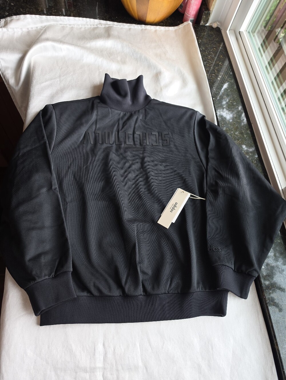 Adidas x Fear Of God Athletics Women's Mock Neck Pullover sweatshirt  Black Sz M
